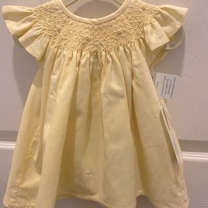 NWT Isabel Garreton yellow smocked dress 6m